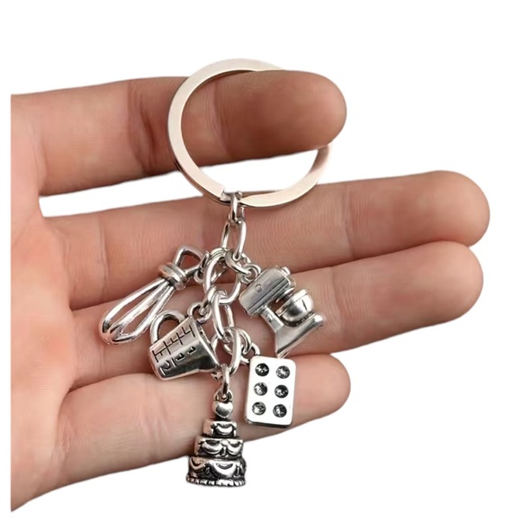 Silver Baking Charms Keychain - Picture 2 of 4